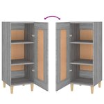 vidaXL Buffet Sonoma gris 34 5x34x90 cm Bois d'ingénierie