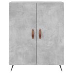 vidaXL Buffet haut Gris béton 69 5x34x180 cm Bois d'ingénierie