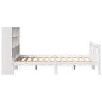 vidaXL Lit bibliothèque sans matelas blanc 160x200 cm bois pin massif