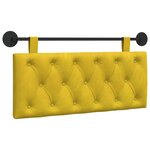 vidaXL Tête de lit suspendue Jaune Velours