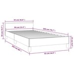 vidaXL Cadre de lit avec tête de lit Gris clair 90x200 cm Tissu