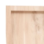 vidaXL Étagère murale 220x60x(2-6) cm bois de chêne massif non traité