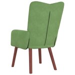 Fauteuil Relaxant en Velours Vert Clair