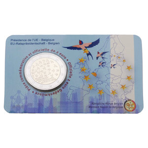 2 euros Belgique 2024 - Présidence de l'UE coincard version flamande.