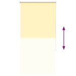 vidaXL Store enrouleur occultant jaune largeur du tissu 70 7 cm