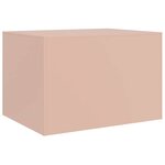 vidaXL Table basse rose 67x50x44 cm acier