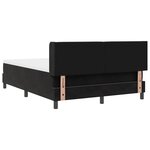 Lit Box Spring vidaXL avec Matelas Noir 160x200 cm Velours