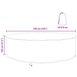 vidaXL Housse pour mobilier d'extérieur 320 x 320 x 105 cm Tissu 420D