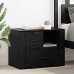 vidaXL Cabinet de chevet Chêne noir 35 x 60 x 50 cm Bois d'ingénierie