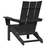 vidaXL Chaise Adirondack pliante Noire 74 5x80 5x90 cm HDPE