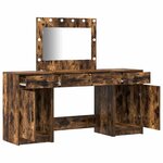 vidaXL Table de Toilette avec tiroir 3 Pièces Marron 40 x 41 x 75 cm