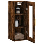 vidaXL Armoire murale chêne fumé 34 5x34x90 cm