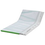 vidaXL Coussins de Matelas Blanc et vert 100 x 200 cm