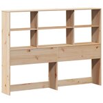 vidaXL Lit bibliothèque sans matelas 150x200 cm bois massif de pin
