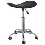 Chaise fauteuil siège de bureau informatique étude similicuir noir 02_0024039