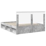 vidaXL Cadre de lit Béton 160 x 200 cm Bois de pin massif