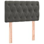 vidaXL Tête de lit à LED Gris foncé 80x7x78/88 cm Velours