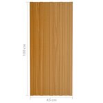 vidaXL Panneaux de toiture 12 Pièces acier galvanisé naturel 100x45 cm