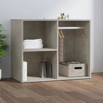 vidaXL Armoire de dressing Gris béton 80x40x65 cm Bois d'ingénierie