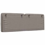 vidaXL Coussin de tête de lit taupe 140 cm tissu