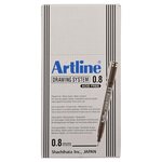 Feutre 'Drawing System' pointe 0 8 mm noir x 12 ARTLINE