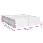 vidaXL Cadre de lit sans matelas taupe 180x200 cm tissu