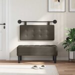 vidaXL Tête de lit suspendue Avec lumière LED Gris Simili cuir