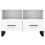 vidaXL Meuble TV Blanc 80x36x50 cm Bois d'ingénierie