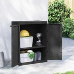 vidaXL Armoire de rangement d'extérieur noir 65x37x85 cm PP