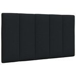 vidaXL Coussin de tête de lit Hanko noir 80 cm tissu