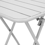 Table de jardin pliable vidaXL Blanche 55x55x73 cm Acier