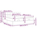 vidaXL Cadre de lit ottoman avec matelas vert foncé 200x200 cm velours