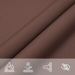 vidaXL Voile de parasol tissu oxford triangulaire 3 5x3 5x4 9 m marron