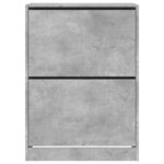 vidaXL Armoire à chaussures 2 tiroirs rabattables gris béton