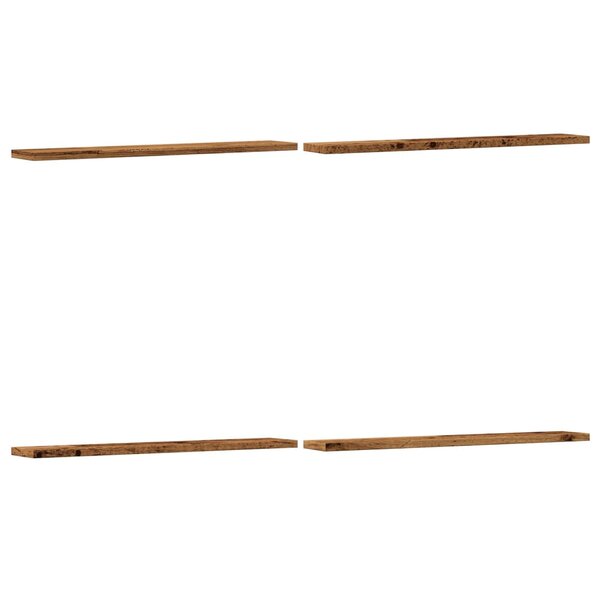 vidaXL Panneaux de bibliothèque 4 Pièces vieux bois bois d'ingénierie