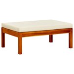 vidaXL Banc de jardin avec table et repose-pieds Bois d'acacia solide