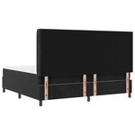 vidaXL Lit à Ressorts avec Matelas LED Noir 200 x 200 cm Velours