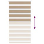 vidaXL Store zèbre marron sable largeur du tissu 75 9 cm polyester