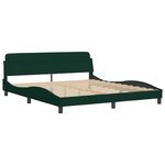 vidaXL Cadre de lit sans matelas Hanko vert foncé 180x200 cm velours