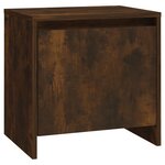 vidaXL Table de chevet chêne fumé 45x34x44 5 cm bois d'ingénierie