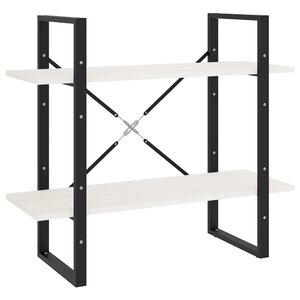 vidaXL Bibliothèque à 2 niveaux Blanc 80x30x70 cm Bois de pin massif