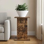 vidaXL Support de Plante Chêne fumé 30 5 x 30 x 43 cm