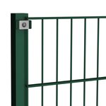 vidaXL Panneau de clôture avec poteaux Fer 10 2 x 1 2 m Vert