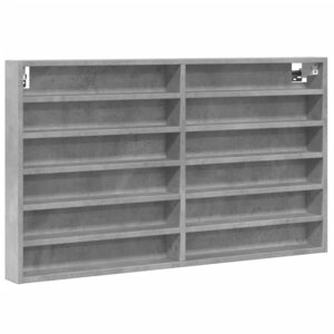 vidaXL Armoire à vitrine gris béton 100x8 5x58 cm bois d'ingénierie