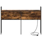 vidaXL Headboard de Rangement avec Station de Charge Chêne fumé 120 cm