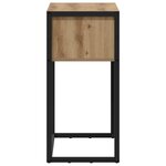 vidaXL Table d'appoint avec stockage Chêne artisan 100 x 36 x 75 cm