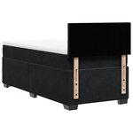 vidaXL Sommier à lattes de lit avec matelas noir 90x190 cm simple velours