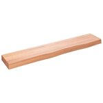 vidaXL Étagère murale marron clair 100x20x6cm bois chêne massif traité