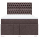 vidaXL Sommier à lattes de lit avec matelas Marron foncé 160x200 cm