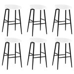 vidaXL Ensemble de bar 7 Pièces Blanc